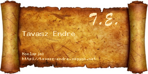 Tavasz Endre névjegykártya